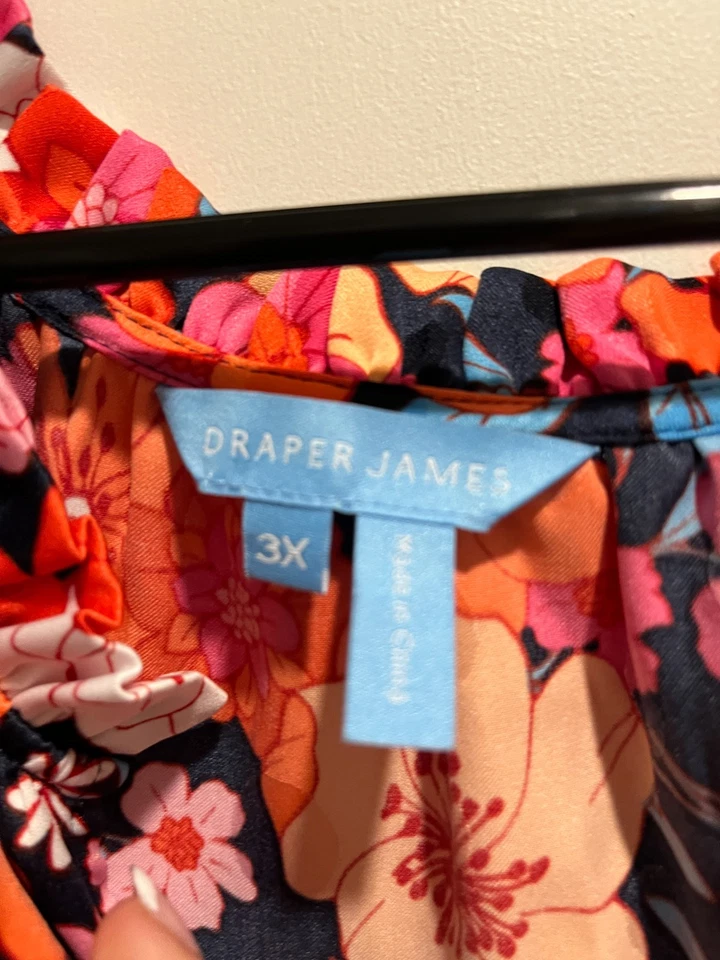 ¡TAN BONITO! Vestido cuadrado floral Draper James talla 3X Foto 3 de 3