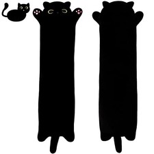 Cat Plush Toy Soft Long Cat Pillow Plushies Doll Stuffed 50cm/19.7inch Black
