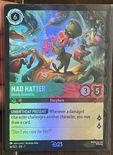 Disney Lorcana D23 Mad Hatter Unruly Eccentric D23 Promo Foil Card New