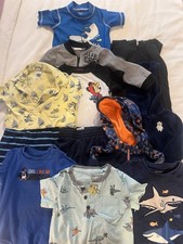 LOT - 13 Items Boy  s 12M Clothing - Jacket, Shirts, Pants, One piece  Shorts