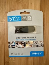 PNY - Elite Turbo Attache 4 512 GB USB 3.2 Flash Drive 4K Ultra HD NUEVO