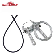 SunRace SLR-03 Friction Double Downtube Shifters 28.6mm Chrome 2/3x6/7/8 Speed.