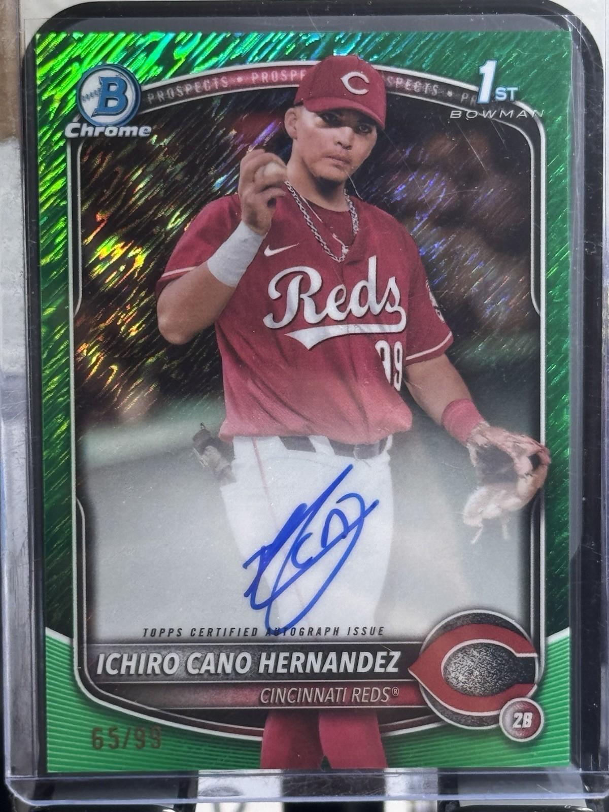 2025 Bowman Chrome Prospect Auto  Ichiro Cano Hernandez CPA-IC Green Shimmer /99
