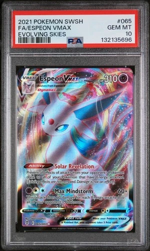 2021 Pokémon SWSH FA Espeon VMAX Evolving Skies 065/203 PSA 10
