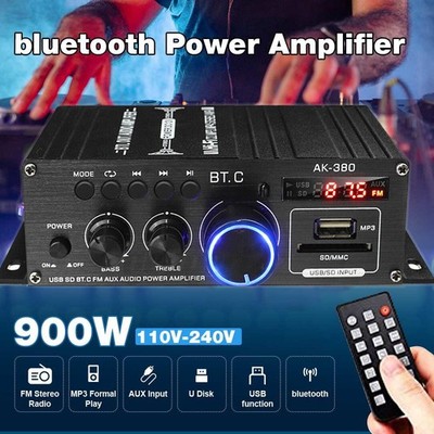 Mini Bluetooth 5.0 Digital Verstärker Stereo Home/Car Amplifier USB-Musik-Player