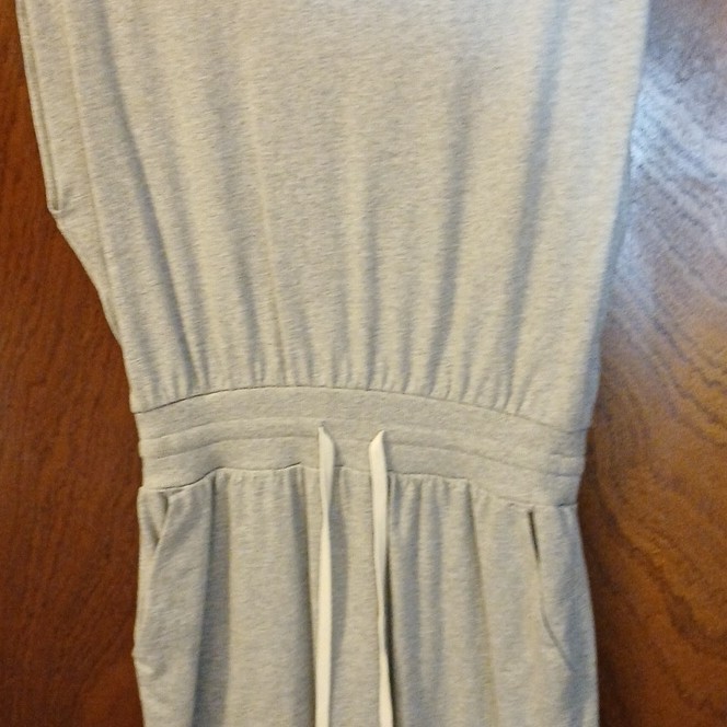 CALIA Women's Gray Sleeveless Drawstring Waist Jumpsuit Size S One-Piece