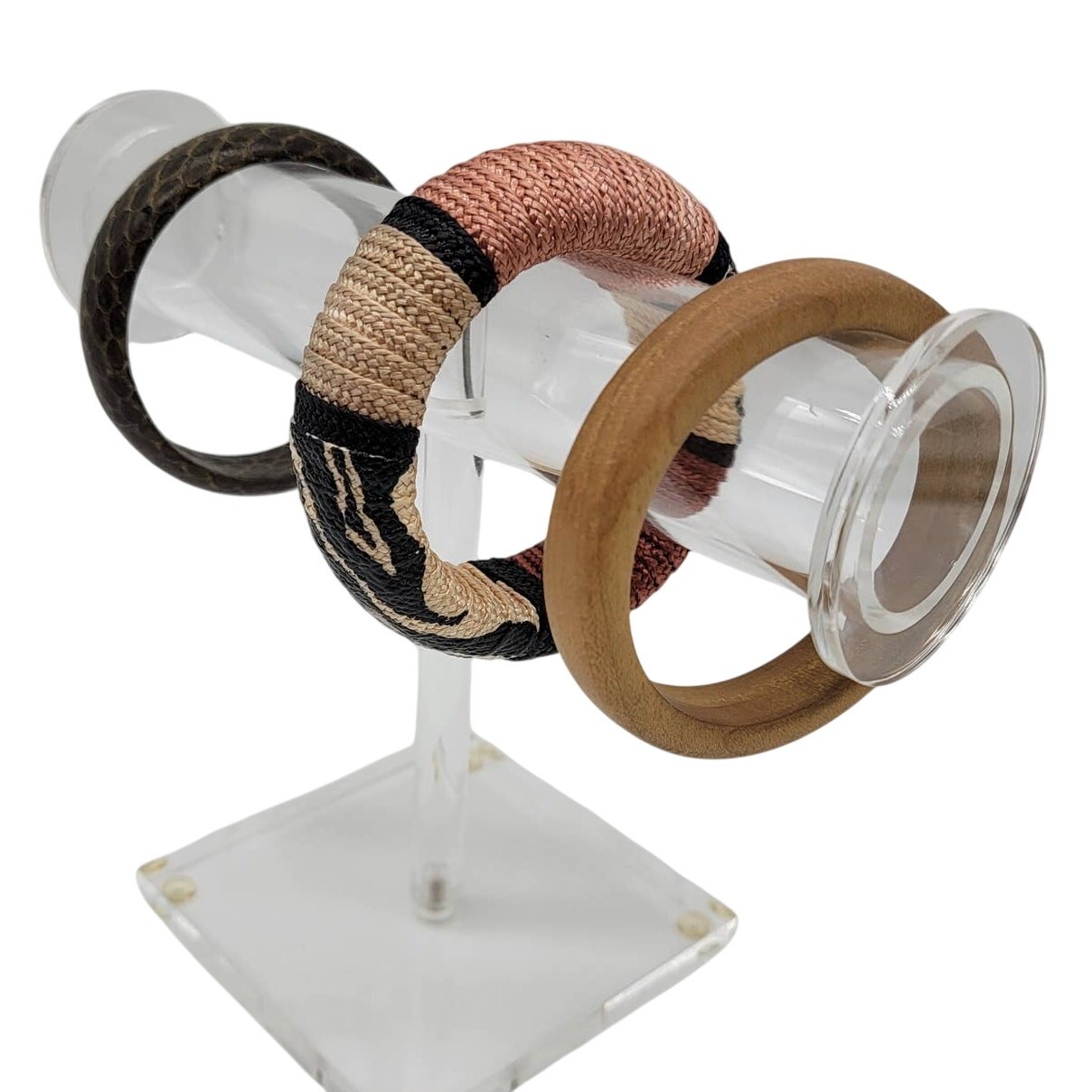 Bangle (3) Bracelets Bundle - Snakeskin Print - W… - image 1