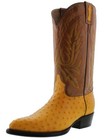 Herren Buttercup Cowboystiefel Straußenfederhaut echtes exotisches Leder Größen 6-7,5