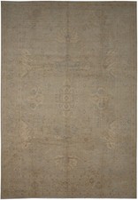 10 x 13.9 Wool Chobi Peshawar Transitional Rug Pastels Green #PK299