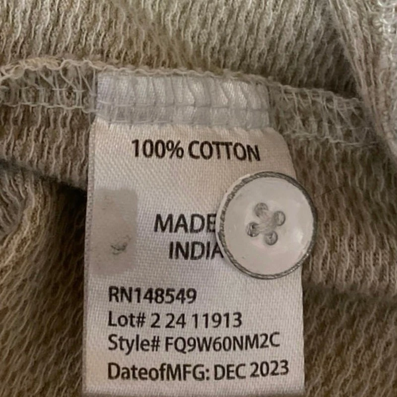 Camisa Top Free Planet Para Hombre Beige Texturizado Tejido Manga Corta Cuello Abotonado M Foto 4 de 4