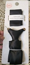 NWT Wonder Nation 2 Piece Set Black Zip Tie  Pocket Square Kids Ages 3 