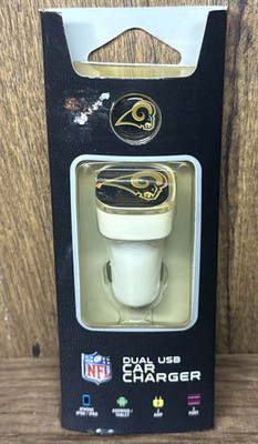 NEW St. Louis Rams NFL Dual USB Car Charger Light-Up Logo USB iPad iPhone iPod