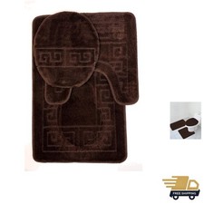 3 Piece Bath Rug Set Pattern Bathroom Rug 20"x32"/Large Contour Mat 20"x20" w...