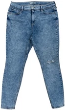 Old Navy Women’s Rockstar Super Skinny Jeggings High Rise Blue Jeans Size 16
