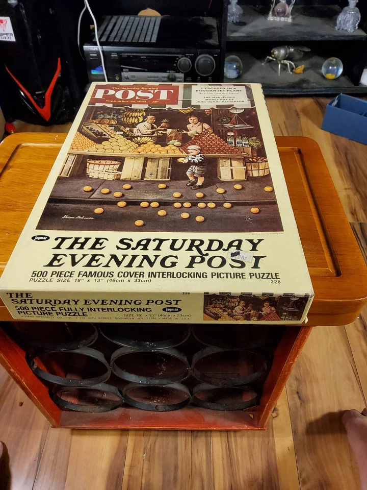 Vintage Jaymar Puzzle 500pc — Saturday Evening Post Cover Sept 19, 1953 — Fruit  Foto 3 de 4