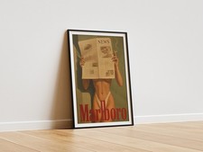 Vintage A4 Poster Marlboro Art Laminated Poster Frame NOT Included