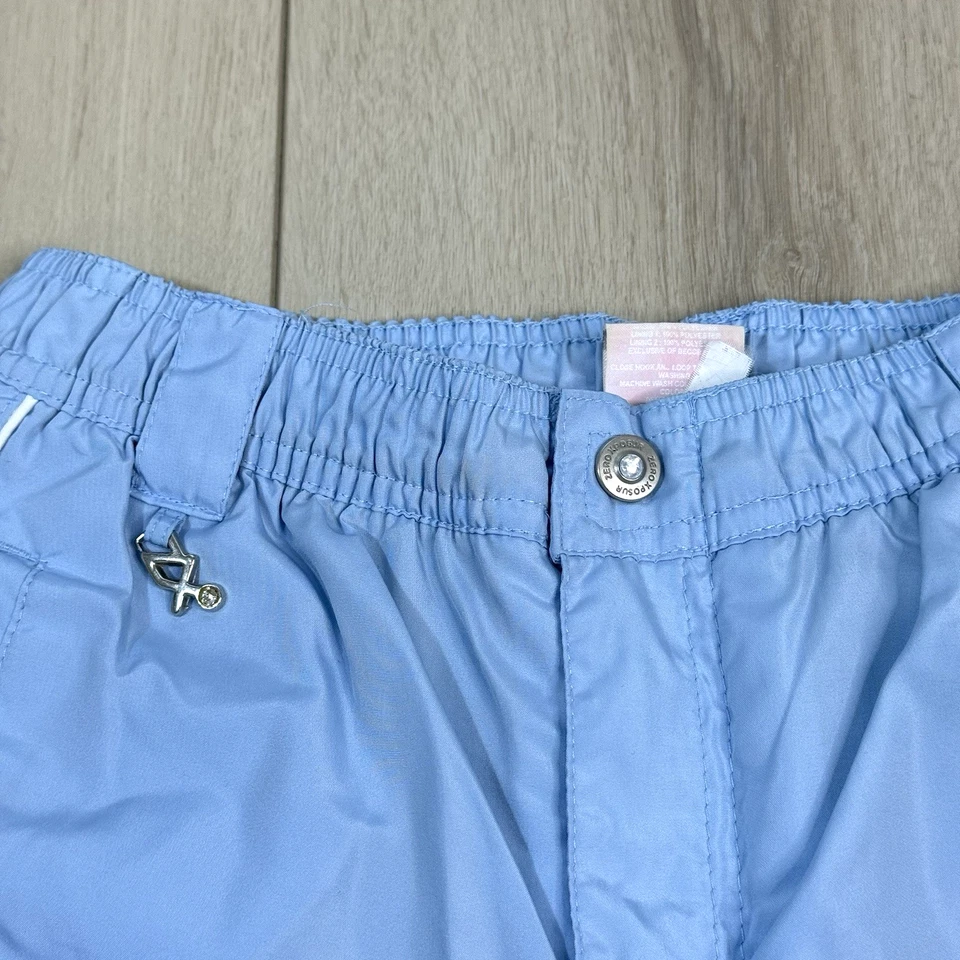 ZeroXposur 女孩雪裤青少年 L 14 蓝色羊毛衬里货物滑雪冬季阅读 — 第 3/4 张图片