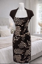 Marks & Spencer Brown & Beige Dress Size 8 Summer Holiday New