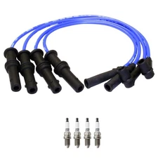 NGK Wire Set & Denso 4 Standard Spark Plugs Kit for Subaru Impreza Legacy 2.2 H4