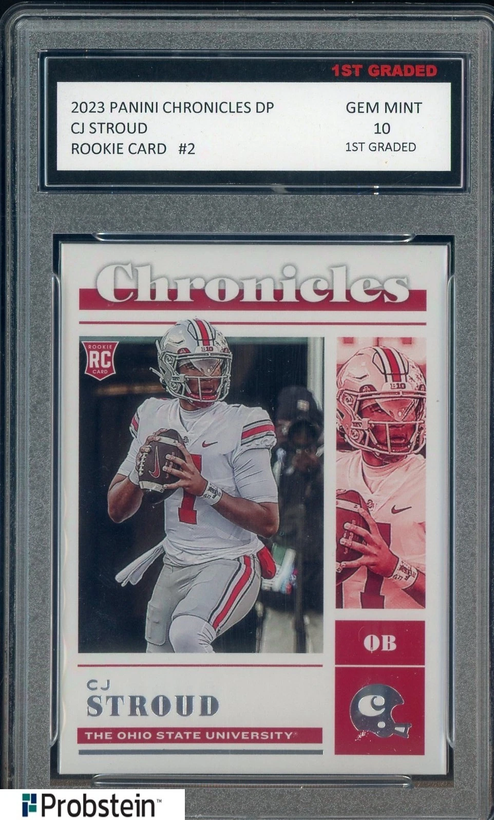 CJ Stroud Panini Chronicles Draft Picks Contenders Optic #2 Gold Vinyl 1/1