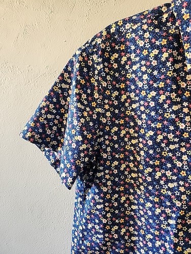 J Crew Flex Slim Men Button Up Floral Shirt Size Large L Short Sleeve - Bild 4 von 6