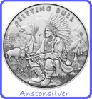 Legendary Warriors - Sitting Bull - 1 oz .999 BU Silver 🍒Encapsulated🍒