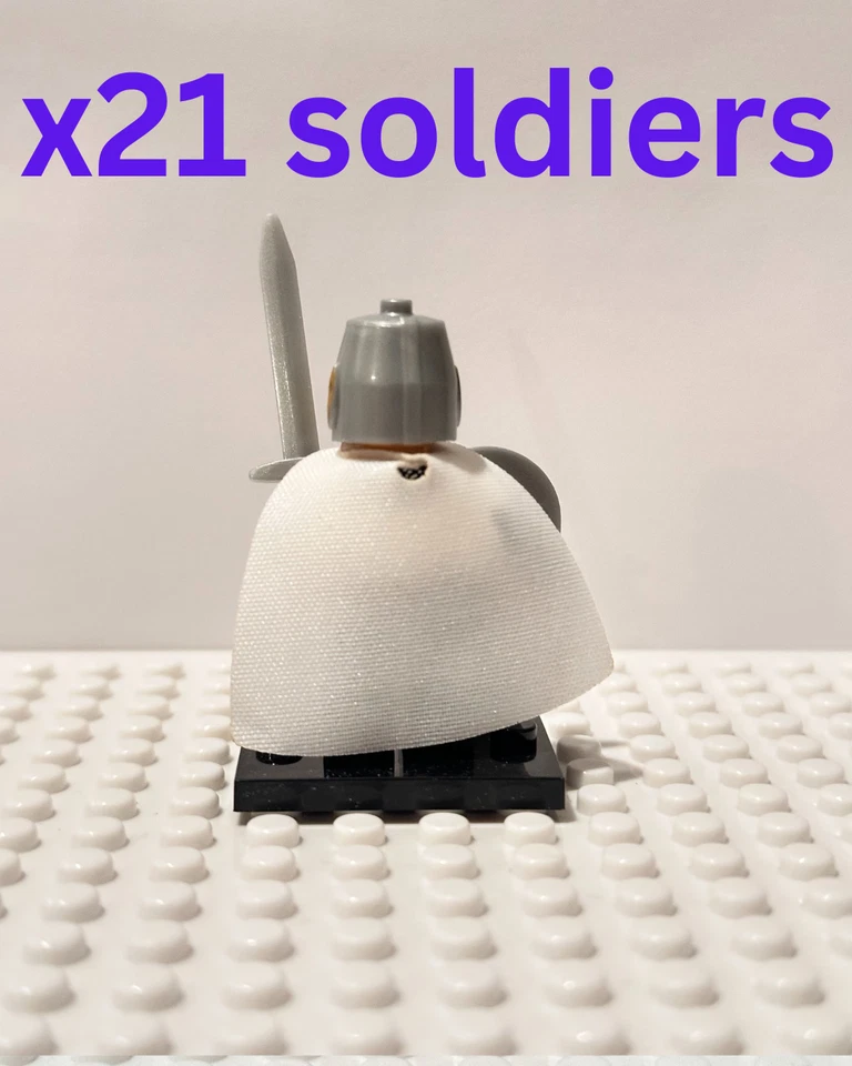 Minifiguras de caballero de ladrillo entrelazadas x21 romanos medievales espartanos griegos NUEVO Foto 3 de 4