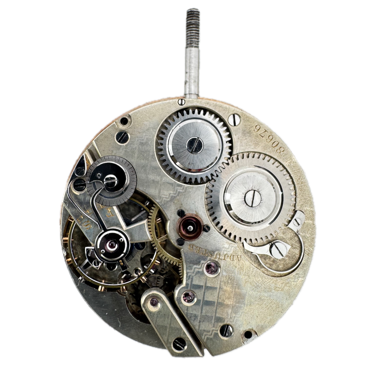 Antique 39mm Agassiz Snail Cam Mechanical Pocket Watch Movement Swiss