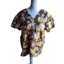 Woman's Floral Scrub - Size L - 20 W x 26 L