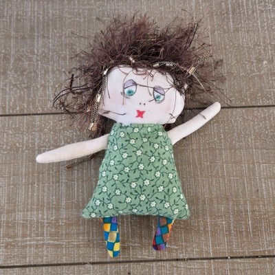 Handmade OOAK Artistic Artsy Wacky Cloth Doll ~ ''Tired Mama Tammy''
