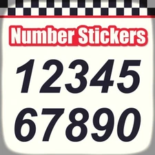 3, 4, 5, 6, 7, 8 inch Black Number Stickers Die Cut Custom 3 Digit 3 pcs 1108S