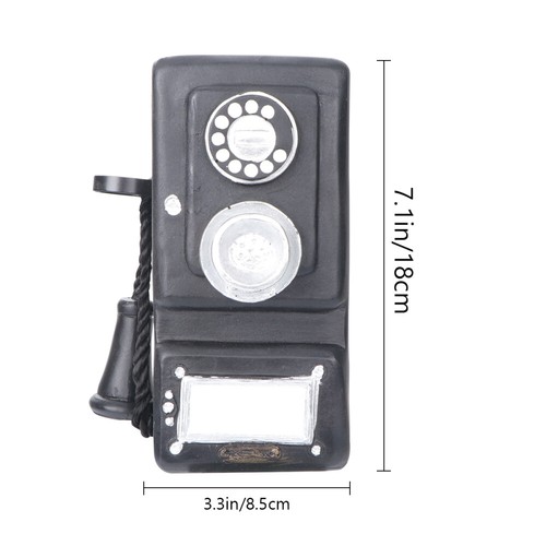 1pc Retro Craft Wand-Set Telefon Modell Vintage Home Ornamente für Bar Shop - Zdjęcie 2 z 12