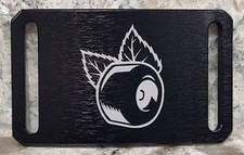 GRIP6 BELT BUCKLE - OJ SKATEBOARD WHEELS - NINJA BLACK - THIN - 1.1 INCH WIDE