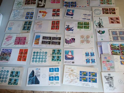 Vereinte Nationen FDC Lot 450 - 60er-80er Jahre Ersttagsbriefe - Bild 18 von 22
