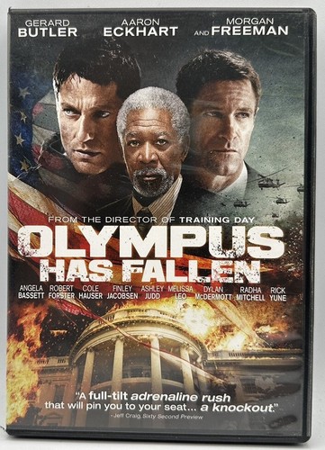 Olympus Has Fallen DVD Gerard Butler Aaron Eckhart Morgan Freeman Free Shipping