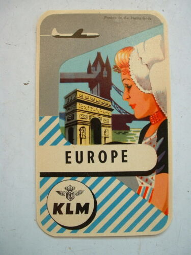 ORIGINAL 1930s-60s BARGAIN AIRLINE BAGGAGE LABELS STICKERS -BOAC TWA QANTAS etc - Picture 46 of 89