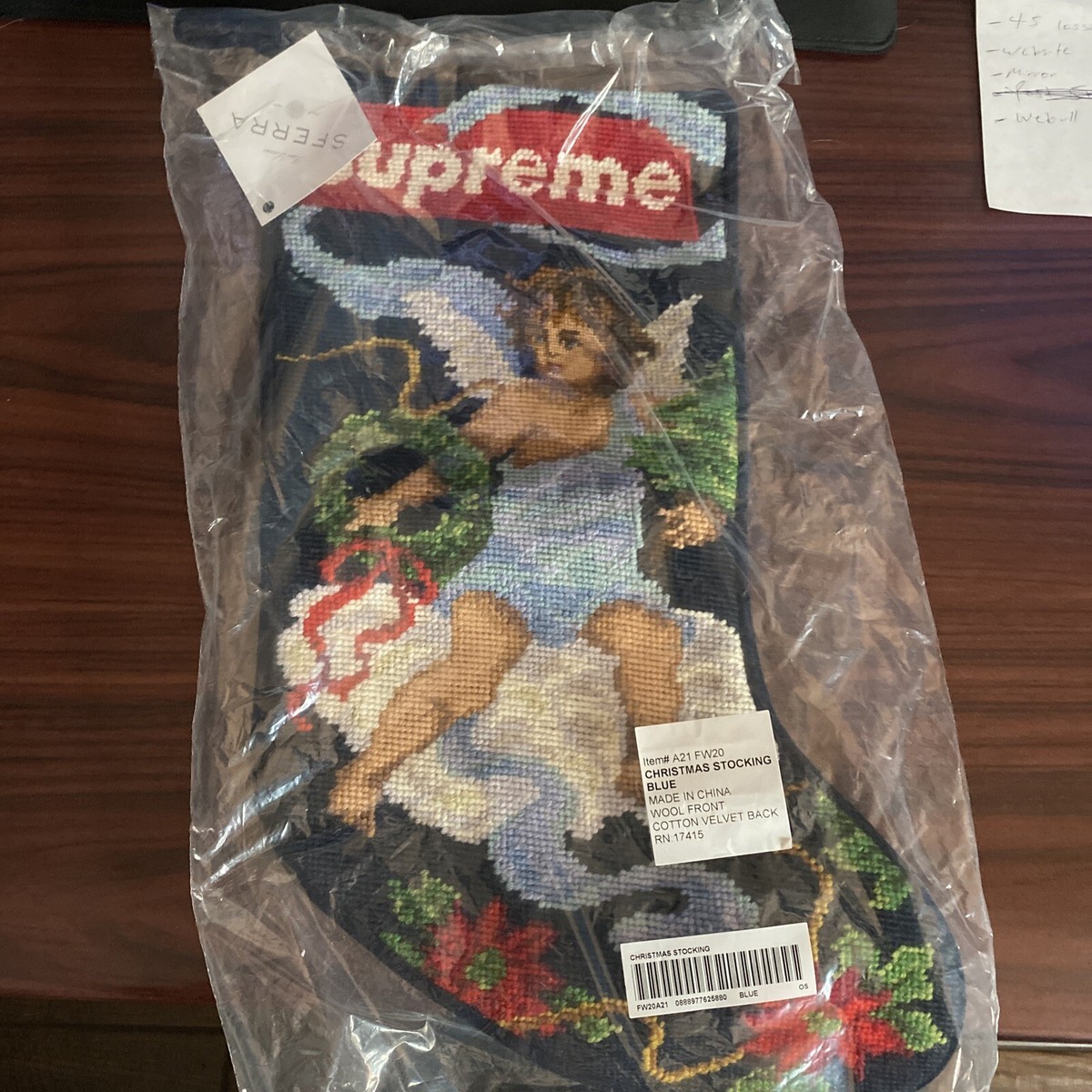 クリスマス Supreme Christmas Stocking Supreme Christmas Stocking Blue - FW20 - US