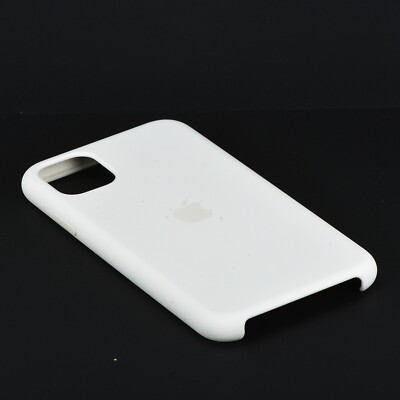 Original Apple Silicone Snap Case Cover For iPhone 11 White