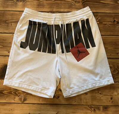 Jordan Jumpman Air Mesh Mens Black White Basketball Shorts Size