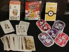 vtg lot 3 playing card games Authors Yahtzee Hands Down Despicable Me3 decks