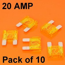 High Quality 10 x 20 Amp Maxi Blade Fuse Yellow 20A Car Van Bike Large Fuses