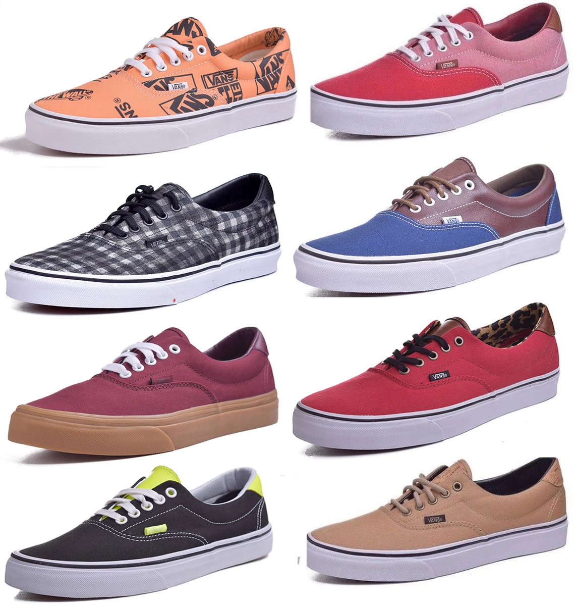 Vans Era Classic Canvas Leather Sk8 Shoes Choose Color &amp; Size |