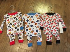 Boys Size 12 Months Pajamas Brand New w/ Tags Lot of 6 3 Sets 100 Cotton Sports