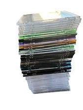 25 Standard 10.4 mm Jewel Case Single CD DVD Disc Storage Assembled Clear Tray