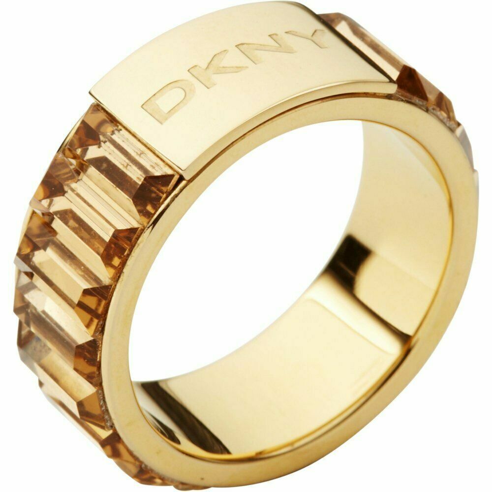 ik ben gelukkig Reorganiseren Tanzania DKNY NJ1821040505 Ladies PVD Gold Plated Ring Size M 1/2 | eBay