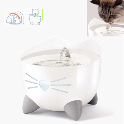 PIXI Katzen Trinkbrunnen mit Edelstahleinsatz, Wasserspender Wassernapf 43720