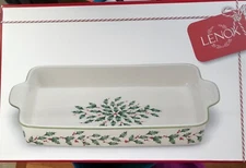 Lenox New in Box 9x13” Holiday Rectangular Baker serve Dish Lasagna Pan 869955