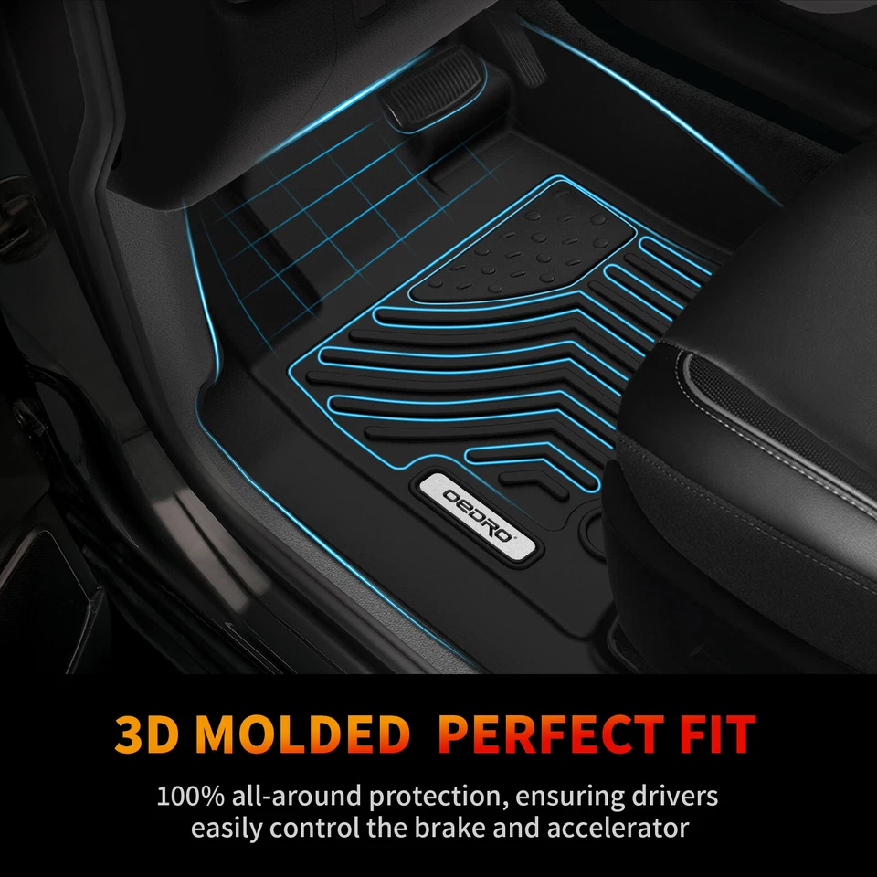 Floor Mats Liner for 2021-2023 Hyundai Santa Fe 5 Seat TPE All-Weather 3Pcs - Изображение 2 из 4