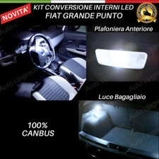 KIT LED INTERNI PER FIAT GRANDE PUNTO PLAFONIERA ANTERIORE SINGOLA + BAGAGLIAIO