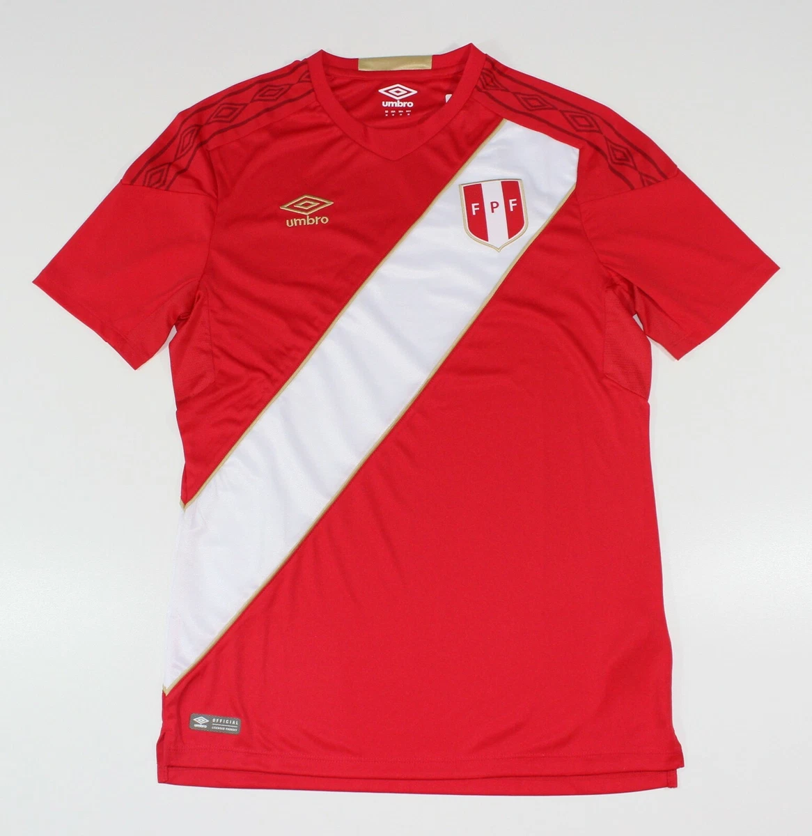 Regaño Controversia anunciar PERU JERSEY UMBRO 2018 AWAY ROJIBLANCA SOCCER CAMISETA FUTBOL FOOTBALL  SHIRT | eBay